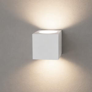 Applique led cubo bianco moderno da parete per interni