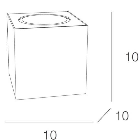 Applique led cubo bianco moderno da parete per interni