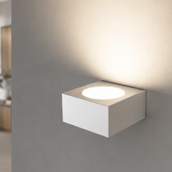 Applique moderna led bianco da parete area toplight