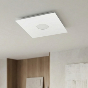 Plafoniera da cucina moderna quadrata bianca toplight plate
