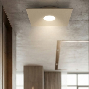 Plafoniera cucina quadrata moderna sabbia top light plate