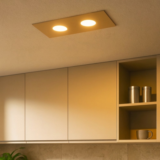 Area toplight plafoniera rettangolare moderna sabbia