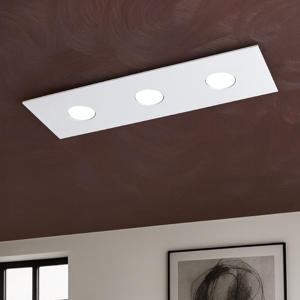 Plafoniera rettangolare per cucina moderna bianca toplight area