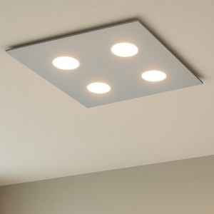 Plafoniera quadrata grigio moderna per cucina top light