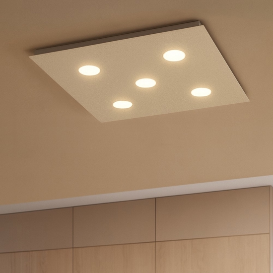 Toplight area plafoniera quadrata per cucina moderna sabbia