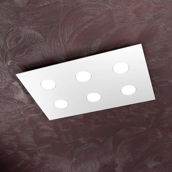 Plafoniera moderna rettangolare toplight area bianca per cucina