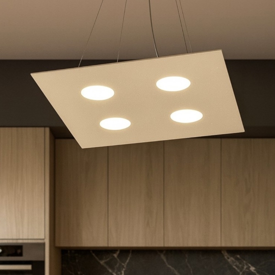 Toplight area sabbia lampadario quadrato per cucina moderna