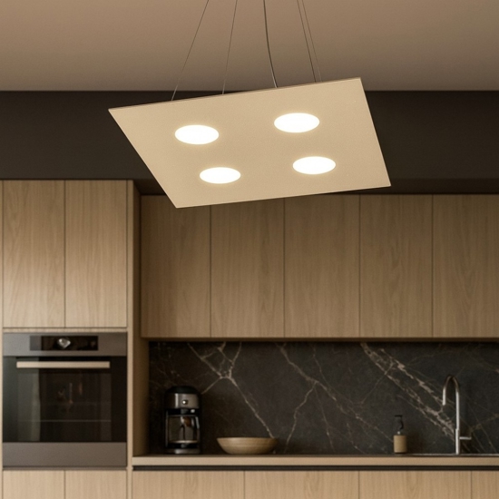 Toplight area sabbia lampadario quadrato per cucina moderna