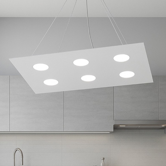 Toplight area lampadario grigio per cucina moderna