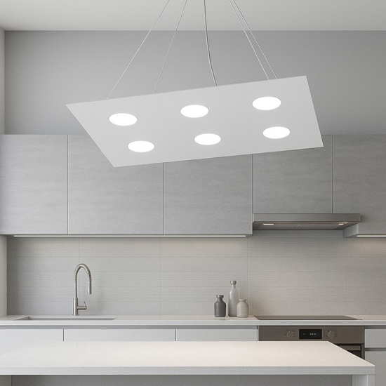 Toplight area lampadario grigio per cucina moderna