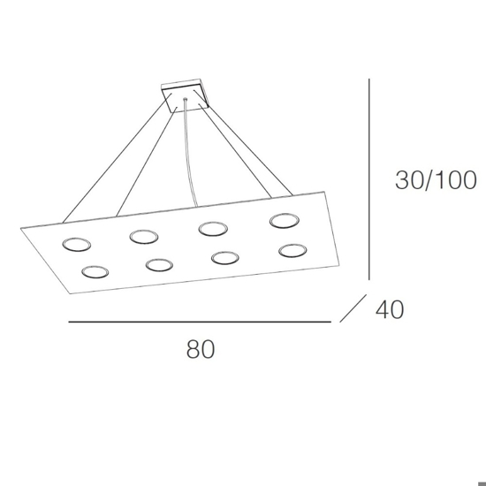 Lampadario design grigio per soggiorno moderno top light area