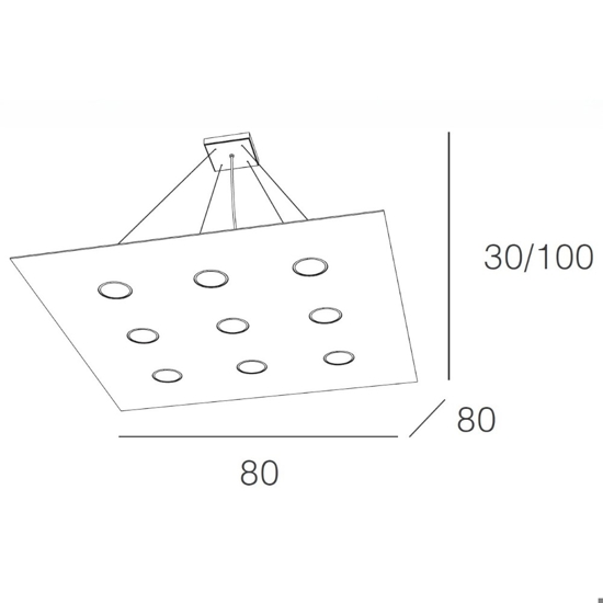Lampadario moderno grigio per soggiorno toplight area