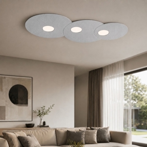 Plafoniera da cucina design moderna grigio toplight cloud