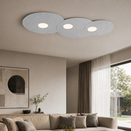Plafoniera da cucina design moderna grigio toplight cloud