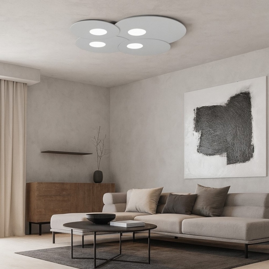 Plafoniera da soffitto per cucina moderna grigio toplight cloud