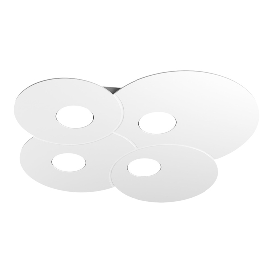 Plafoniera bianca 4 luci per cucina moderna