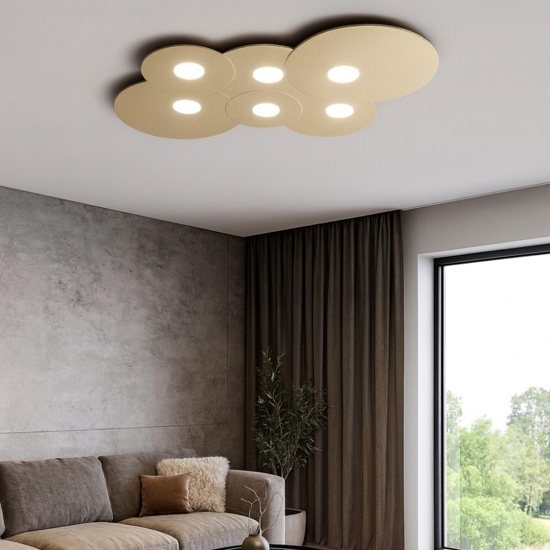 Plafoniera sabbia per soggiorno design moderna