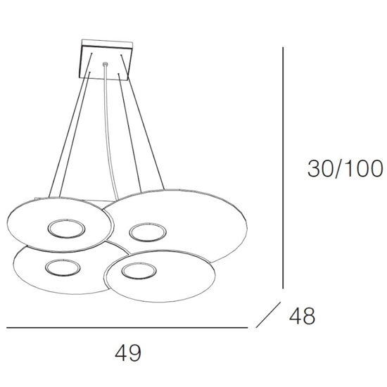 Lampadario da cucina design toplight cloud