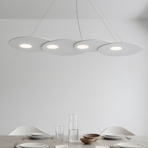 Lampadario design moderno bianco per soggiorno toplight cloud