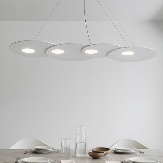 Lampadario design moderno bianco per soggiorno toplight cloud