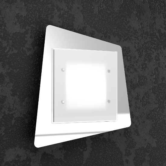 <fuori prod> plafoniera moderna in vetro e metallo ultimo pezzo disponibile