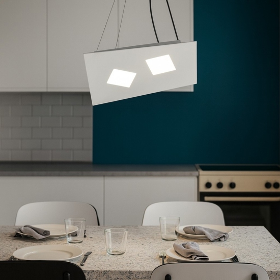 Toplight note lampadario bianco per cucina moderna