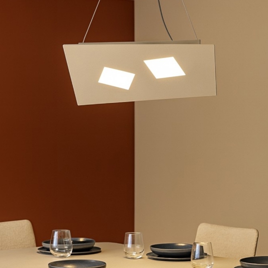 Lampadario particolare moderno sabbia design rettangolare