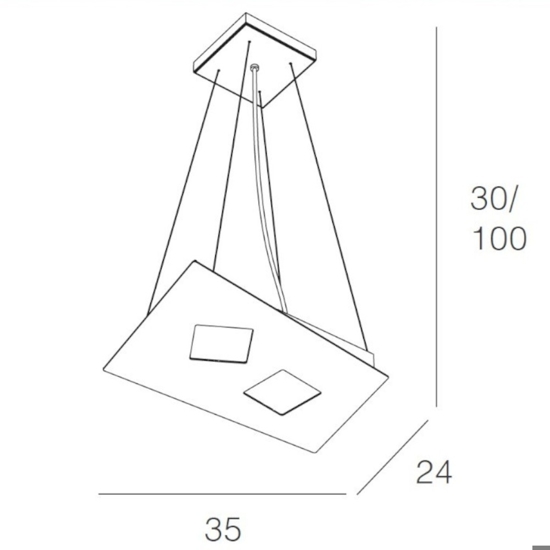 Lampadario particolare moderno sabbia design rettangolare