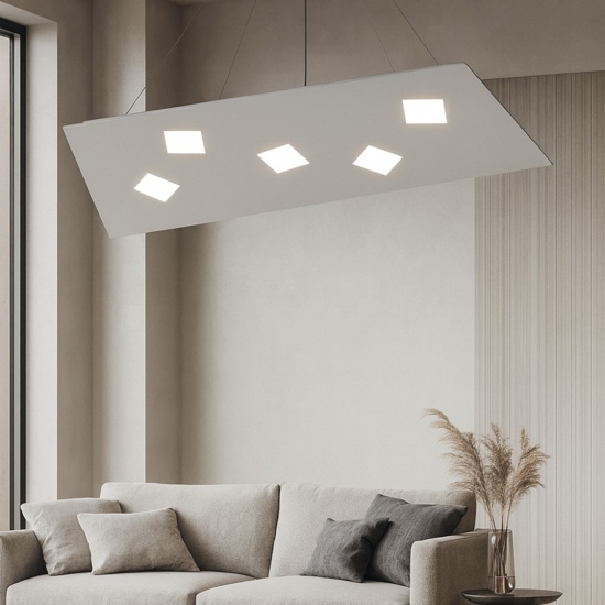 Lampadario moderno per ufficio grigio top light note