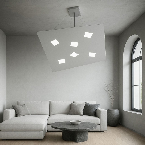 Toplight note grigio lampadario moderno per soggiorno
