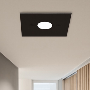 Plafoniera quadrata top light path vetro marrone lucido