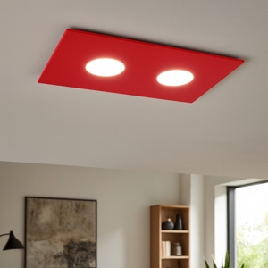 Plafoniera da cucina vetro rossa lucido top light path moderna rettangolare
