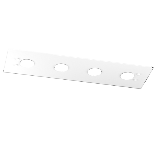 Plafoniera toplight path vetro bianco lucido per cucina