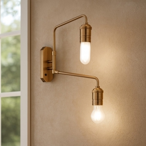 Triumph ap2 ideal lux applique due luci ottone anticato orientabile