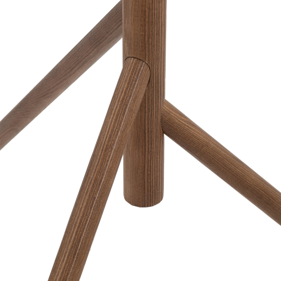Lampada da terra di legno noce stile scandinavo sfere vetro bianco