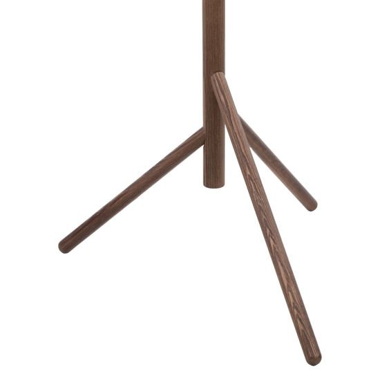 Piantana di legno noce con sfere di vetro bianco per soggiorno stile nordico