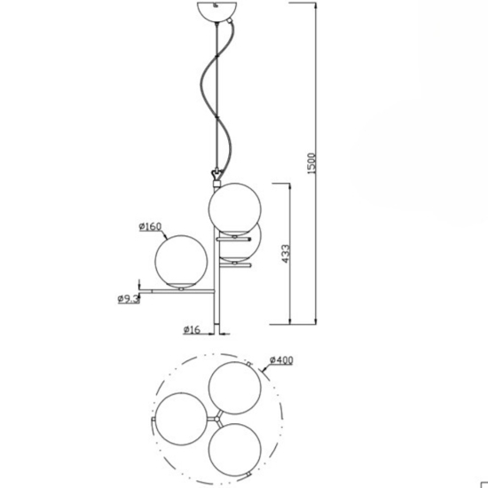 Lampadario oro ottone per camera da letto