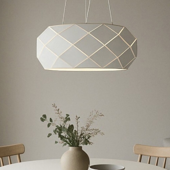 Lampadario moderno bianco design per soggiorno