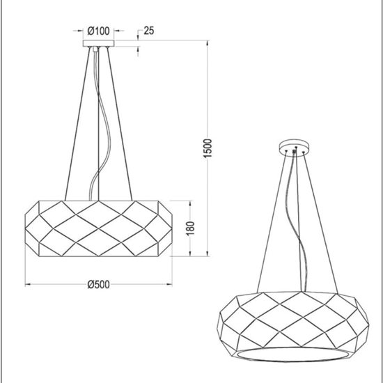 Lampadario moderno bianco design per soggiorno