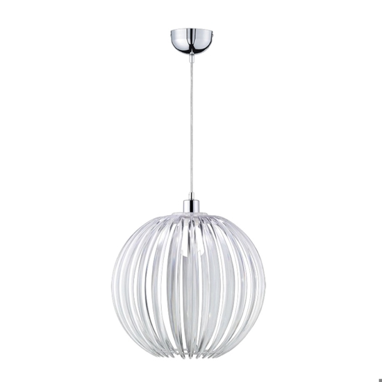 Lampadario moderno zucca 40cm effetto vetro