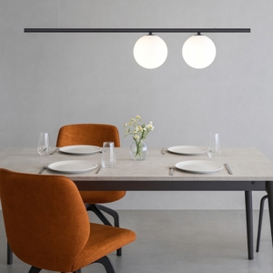 Ideal lux perline sp2 lampadario per tavolo da pranzo moderno nero