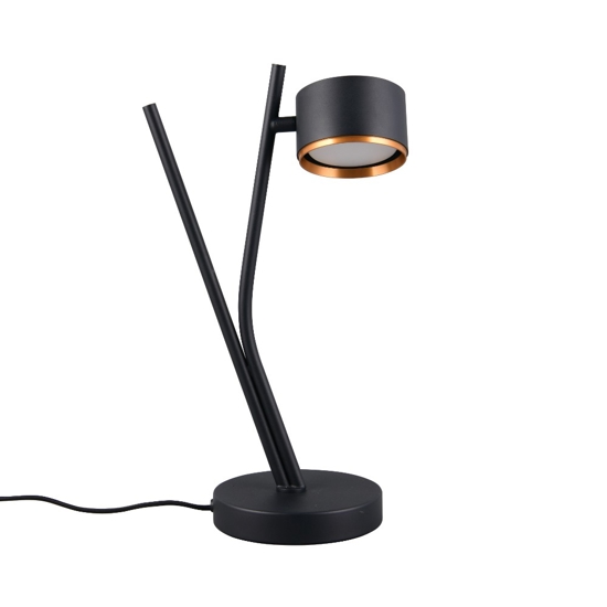Lampada da comodino nera oro moderna per camera da letto