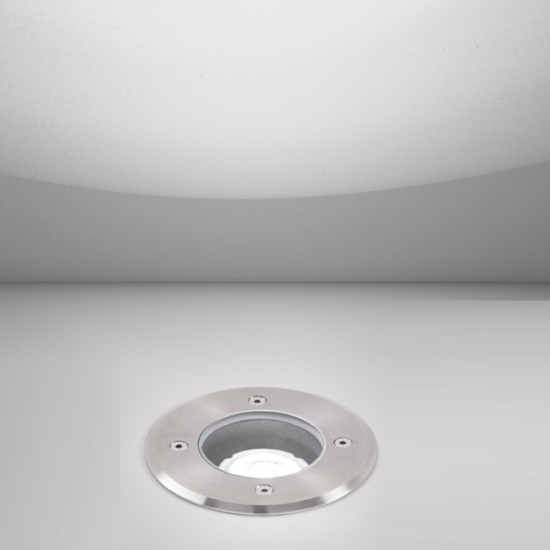 Isyluce faretto da incasso pavimento per esterno rotondo grigio
