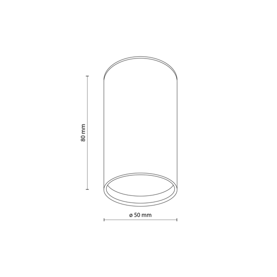 Faretto cilindro da soffitto marrone 