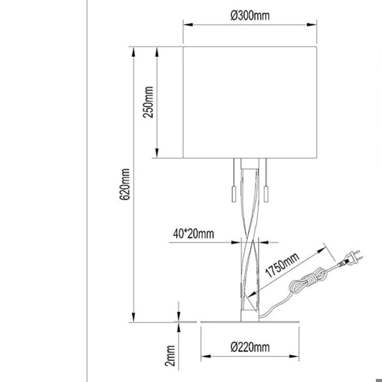 Lampada da tavolo grigio moderna per soggiorno
