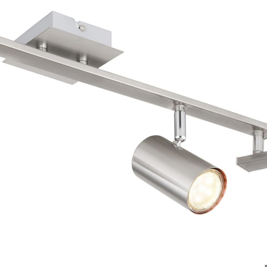 Plafoniera 6 luci con faretti orientabili grigio