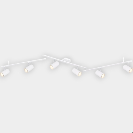 Plafoniera led bianco con spot orientabili monofase