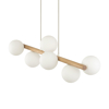 Lampadario di legno rustico per soggiorno moderno