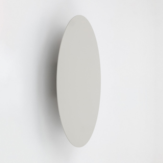 Applique beige disco rotondo 30cm da parete moderna