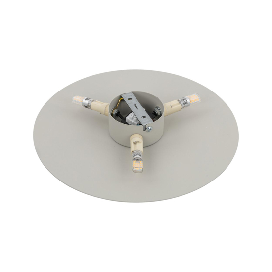 Applique beige disco rotondo 30cm da parete moderna